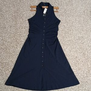 Elegant Navy Sleeveless Dress